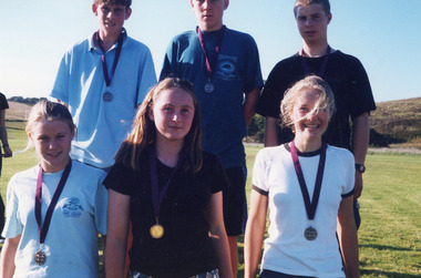 Photograph - Lakes Entrance Secondary School, Lakes Post Newspaper, Under 15 relay team some named Secondary College. Lakes Entrance Victoria, 1999