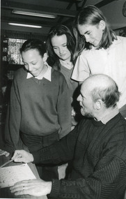 Photograph - Post Primary School students with teacher  Alan Ramadge 1994, Lake Post Newspaper, 1994