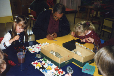 Photograph - Kooei Elder visits Pre School, Lakes Post Newspaper, 1999