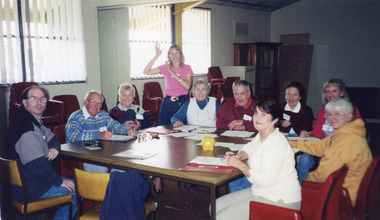 Photograph - Auslan lesson at Recreation Centre 2001, Lakes Post Newspaper