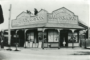 Photograph - Harbecks Store  Lakes Entrance  1929