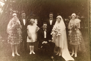 Photograph - Vi Coate and Ray Symmons Wedding  1937