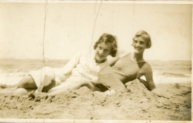Photograph - Allen Family, Vera Allen (aged 12 years) and Lil, c1935, c1935