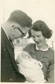 Photograph - George and  Vera Skogli, and baby Sydney  c1952