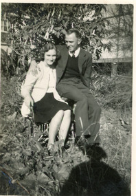 Photograph - Allen Family, Lil Allen and fiancee Lloyd Jackel 1942, 1942