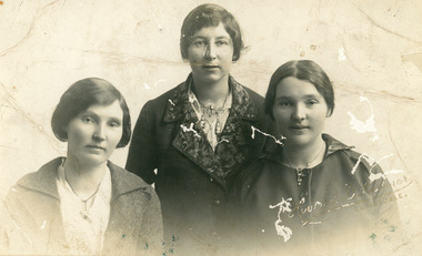 Photograph - Ethel Falk, Rosy Falk, Bernice Cox  c1921