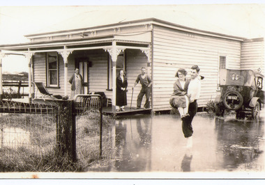 Photograph - Rosemont House- Alice Fraser, her daughter Joan and husband George,, Lakes Entrance Victoria. c1935