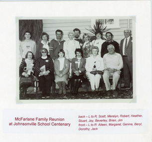Photograph - McFarlane Family atJohnsonville School Centenary 1986, 1986