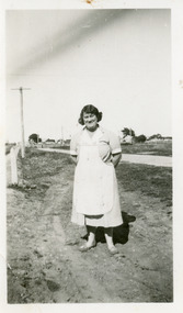 Black and white photograph of Mrs Maggie Devitt