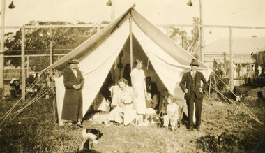 Photograph - Rita (nee Wills) and John Alexander's camping holiday at Whiters Lakes  c1938