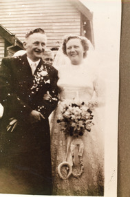 Photograph - Charles Hancock and Shirley Eaton wedding Lakes Entrance Victoria  1951, 1951