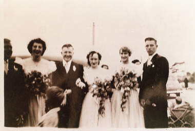 Photograph - Charles Hancock and Shirley Eaton wedding Lakes Entrance Victoria  1951, 1951