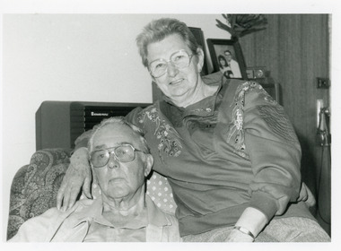 Photograph - Albert and Joyce Robertson on their 55th wedding anniversary  1994, Lakes Post Newspaper