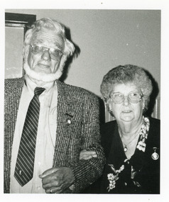Photograph - John and Irene Flannery on their wedding anniversary, Johnsonville Victoria  1998, Lakes Post Newspaper