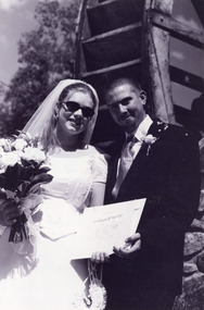 Photograph - Haley Smith and Dale Talbot wedding Lakes Tyers Beach Victoria 2001, Lakes Post Newspaper