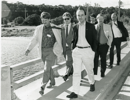 Photograph of a group of men on Bullock Island