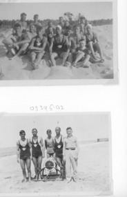 There are twelve other small format black and white photographs of surf lifesavers in different formations taken on same day