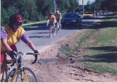 Photograph - Lions Ride for Sight event from Wonthaggi to Lakes Entrance 1999, Lakes Post Newspaper