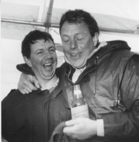 Photograph - Chris and Paul Whelan at the Lakes Entrance Football Club Big Golf Day  1994, Lakes Post Newspaper