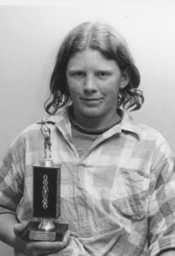 Photograph - Under 15 Coaches Award, Chris Mills, Lakes Entrance football Club 1996, Lakes Post Newspaper
