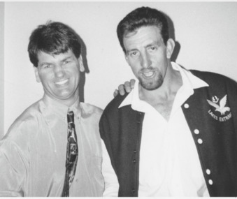 Photograph - Bruce Crowell and Andrew McNaughton Lakes Entrance Football 1996, Lakes Post Newspaper
