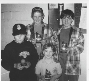 Photograph - Lakes Entrance Racquetball Junior winners 1996, Lakes Post Newspaper