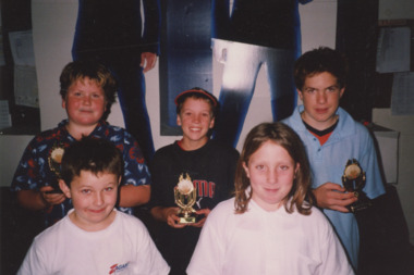 Photograph - Lakes Entrance Racquetball Junior winners 2002, Lakes Post Newspaper