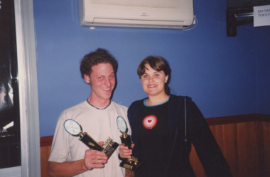 Photograph - Lakes Entrance Squash Wednesday night winners  2001, Lakes Post Newspaper