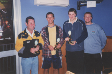 Photograph - Lakes Entrance Squash Monday night winners  2001, Lakes Post Newspaper