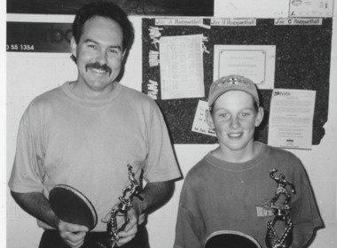 Photograph - Lakes Entrance Table Tennis winners  1996, Chris Furmeister