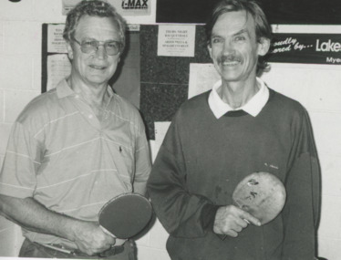Photograph - Lakes Entrance Table Tennis runners up, John Froelich and Rick Harney
