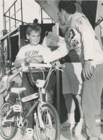 Photograph - Tony Guarneccia of Grade 5 LEPS winner of Poster competition Lakes Entrance Victoria, Lakes Post Newspaper, 1990