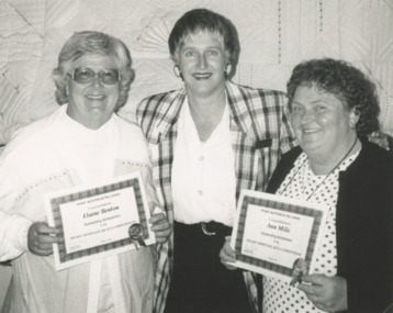 Photograph - Elaine Benton , Anne Mills and  Jane Martin, Lakes Post Newspaper, 1/04/1995 12:00:00 AM