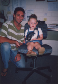 Photograph - Brett Thomas and his daughter Feia, Lakes Post Newspaper, 1/03/1999 12:00:00 AM