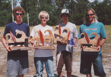 Photograph - Brendon Matthews , Daniel Costigan , Simon Renehan , Phil McEntree /Surfing, Vinnie Renehan, 2004
