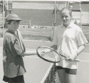 Photograph - Lakes Entrance Junior Tennis Club, Daniel Connelly and Catherine Brew  1995, Lakes Post Newspaper