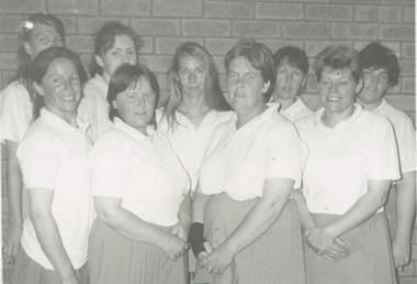 Photograph - Jane Waterhouse Eileen Brooks Jo Holmers Julie Williams Debbie OKeefe Sue Bromage Brenda Streater Robyn Ball, Lakes Post Newspaper, 1/12/1994 12:00:00 AM