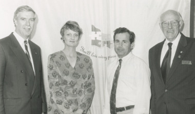 Photograph - Pat McNamara, Glenda Nixon, Wally Evans, Bruce Evans, Lakes Post Newspaper, 10/11/1995 12:00:00 AM