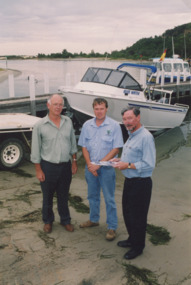 Photograph - Fishing Club Boat ramp near Bullock Island, Lakes Post Newspaper, 2000c