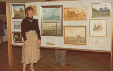 Photograph - Art exhibition at the RSL Hall Lakes Entrance Victoria, M Fish, 1980