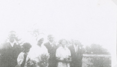 Photograph - wedding group,  at Aboriginal Station Lake Tyers Victoria, 1939 c