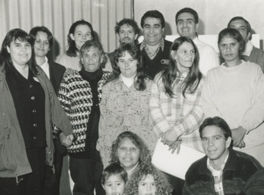 Photograph - Aboriginals workers at LECHC, Lakes Post Newspaper