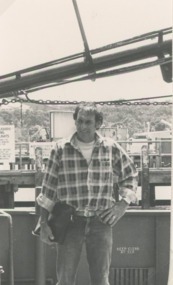 Photograph - Fishing vessel  Cheryl Anne with John Kerin Minister for Primary Industry and Energy on board and getting stuck on the bar for half an hour Lakes Entrance Victoria, Lakes Post Newspaper, 1/01/1990 12:00:00 AM