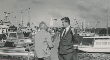 Photograph - Frank Newman talking to Premier Jeff Kennett, Lakes Post Newspaper, 1/06/1997 12:00:00 AM