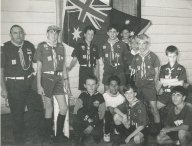 Photograph - Sea Scouts renamed First Colquhoun Sea Scouts with Leaders Sarge Col Wilson Lakes Entrance Victoria, Lakes Post Newspaper, 1/03/1995 12:00:00 AM