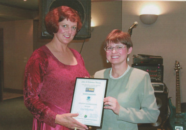 Photograph - Wilderness Tourism Award for Premium Accommodation to representatives of Cann Valley Motel East Gippsland Victoria, Lakes Post Newspaper, 1/05/1999 12:00:00 AM