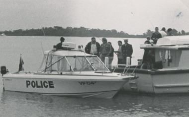 Photograph - water police search and rescue boat, Lakes Post Newspaper, 8/01/1992 12:00:00 AM