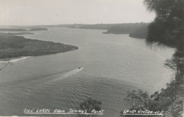 Postcard - Gippsland Lakes, H D Bulmer, Gippsland Lakes from Jemmy's Point, 1927 c