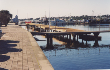 Photograph - Cunninghame Arm looking west from Post Office jetty Lakes Entrance Victoria c1994, 1994 c