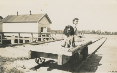 Photograph - Beth Paton  on Eastern Wharf Lakes Entrance Victoria, 1942 c